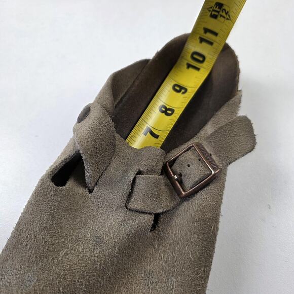 Birkenstock Taupe Suede Slip-Ons - Picture 12 of 12